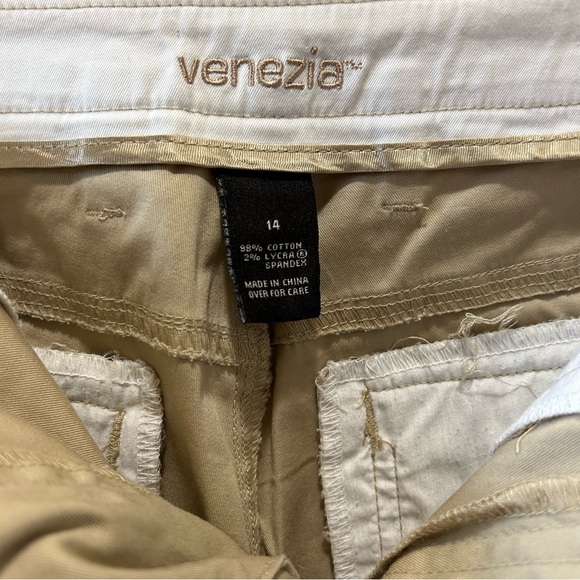 Venezia Stretch Capris size 14 Khaki - Picture 4 of 4